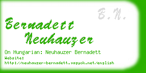 bernadett neuhauzer business card